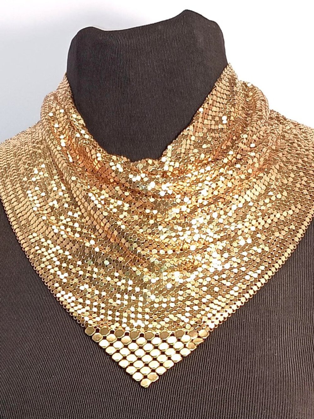 Ferrara Whiting & Davis Gold Plated Mesh Cowl